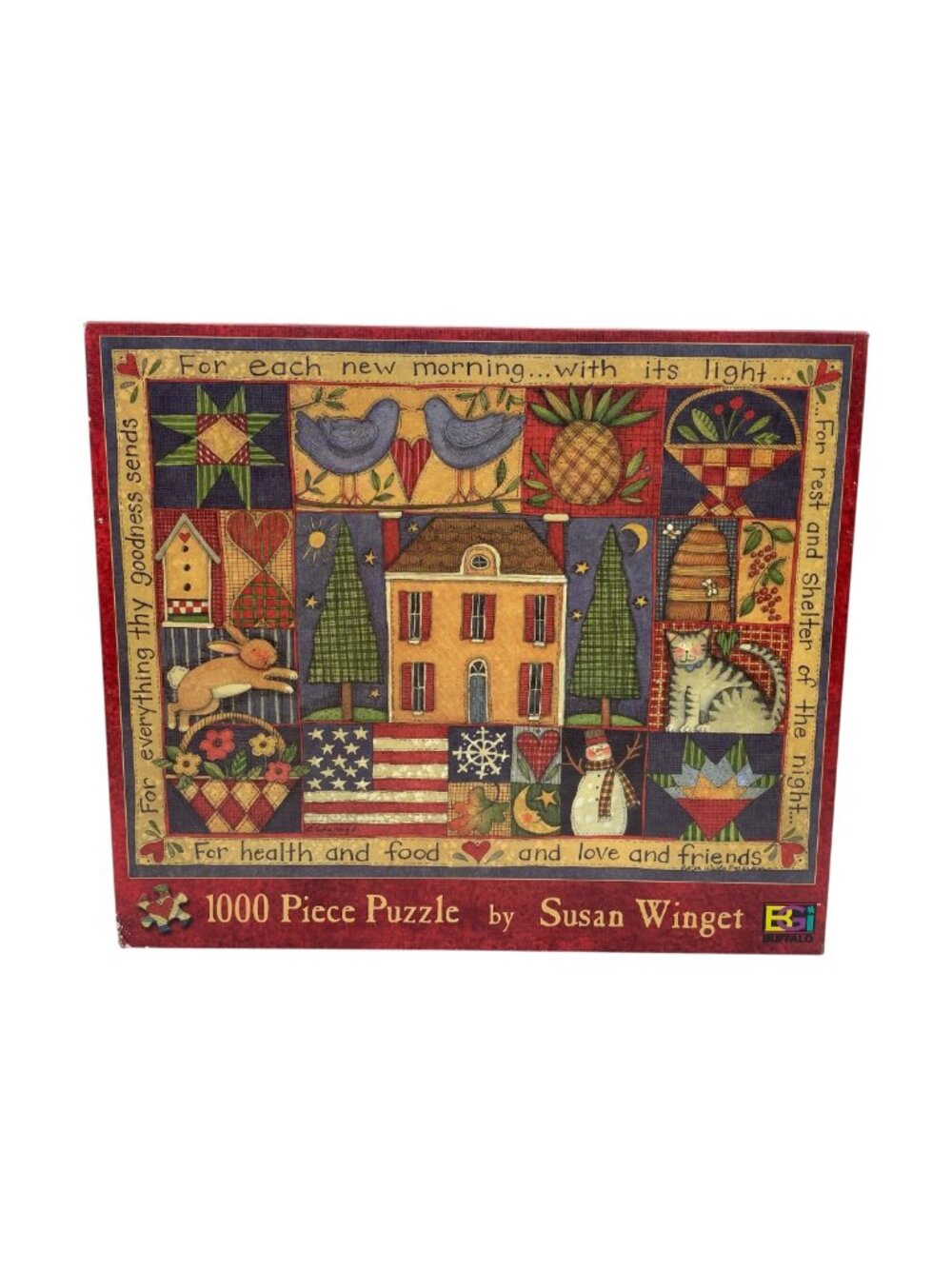 Susan Winger Patriotic Folk Art 1000 Piece Jigsaw Puzzle Rare Complete